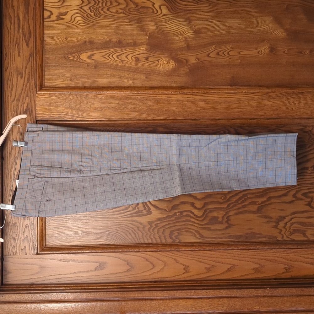 Banana Republic Slim Fit Dress Pants 32x30 Grey Plaid